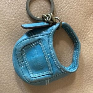 COACH rare vintage y2k Teal Blue Mini Hobo Ergo Pouch purse Keychain